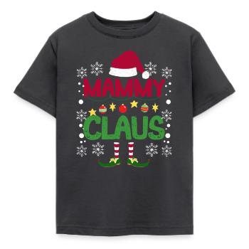 Mammy Claus Santa Funny Christmas Pyjamas Mom - Kids' T-Shirt - dark grey - Front - AI Model Kid Female (0cm)