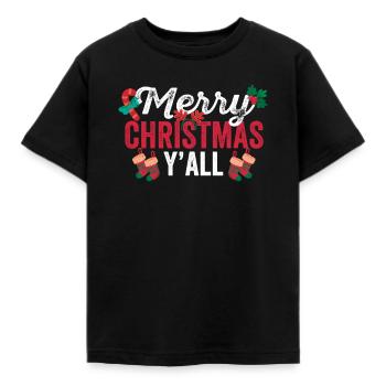 Funny Xmas PJs Holiday Pajamas Merry Christmas - Kids' T-Shirt - black - Front - AI Model Kid Female (0cm)