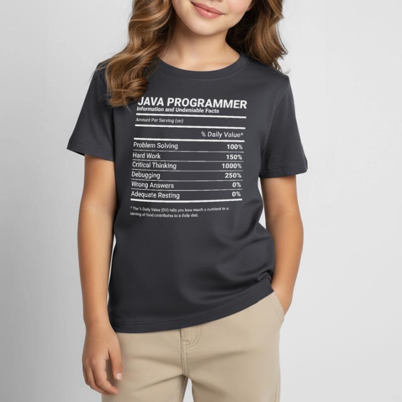 Java Programmer Software Engineer Developer Nutrit Kinder T-Shirt