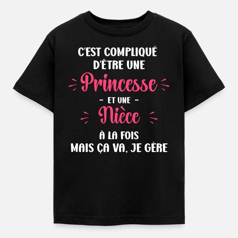 Princesse nièce - T-shirt Enfant - noir