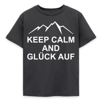 Erzgebirge Ruhe bewahren - Kinder T-Shirt - Dunkelgrau - Vorne - AI Model Kid Female (0cm)