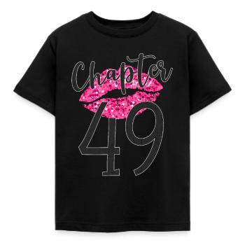 Chapter 49 Years 49th Birthday Party Fabulous Lips - Kids' T-Shirt - black - Front - AI Model Kid Female (0cm)