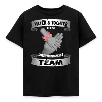 Vater und Tochter - Kinder T-Shirt - Schwarz - Vorne - AI Model Kid Female (0cm)