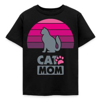 Maman chat - T-shirt Enfant - noir - Devant - AI Model Kid Female (0cm)