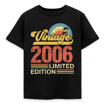 2006 - Kinder T-Shirt - Schwarz - Vorne - AI Model Kid Female (0cm)