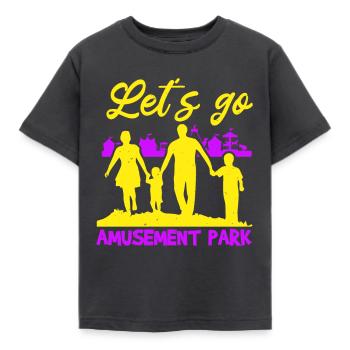 LET'S GO VERGNÜGUNGSPARK - Kinder T-Shirt - Dunkelgrau - Vorne - AI Model Kid Female (0cm)
