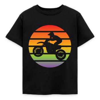 Motorcycle Motorcyclist Motorcross Motorcycle Fan - Kids' T-Shirt - black - Front - AI Model Kid Female (0cm)