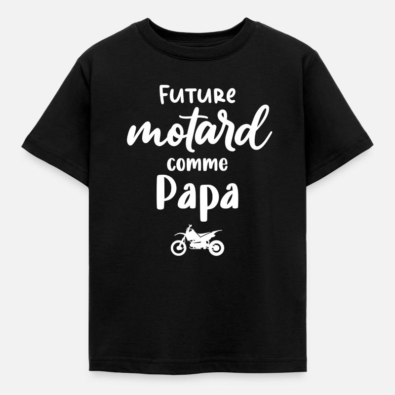 Future motard comme Papa - T-shirt Enfant - noir