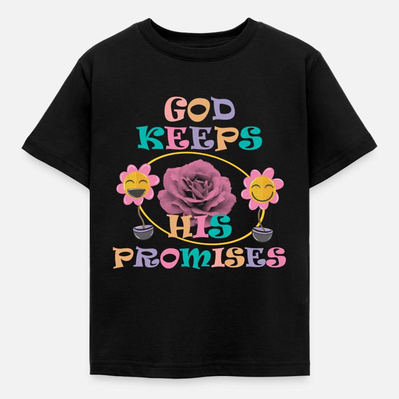 God Keeps His Promises 3 - Kids' T-Shirt - black
