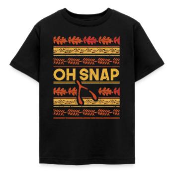 Oh Snap Funny Thanksgiving Day Dinner Turkey - T-shirt Enfant - noir - Devant - AI Model Kid Female (0cm)