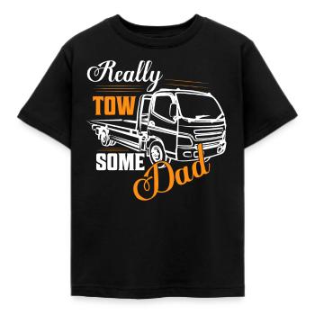 Really Tow-Some Dad Trucking Tow Truck Driver - Kinder T-Shirt - Schwarz - Vorne - AI Model Kid Female (0cm)