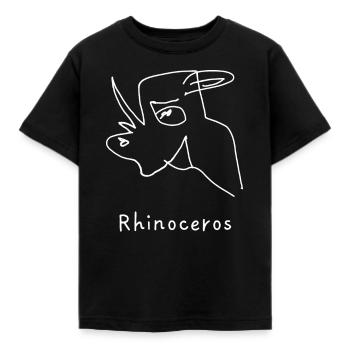 Rhinoceros - Kids' T-Shirt - black - Front - AI Model Kid Female (0cm)