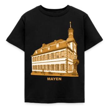 Mayen Rathaus Koblenz Eifel Rheinland-Pfalz - Kinder T-Shirt - Schwarz - Vorne - AI Model Kid Female (0cm)