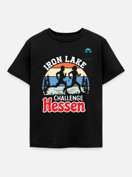 Iron Lake Challenge Hessen D1 - Kinder T-Shirt - Schwarz