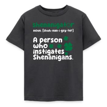 Shenanigator Drôle Irlandais Trèfle - T-shirt Enfant - charbon - Devant - AI Model Kid Female (0cm)
