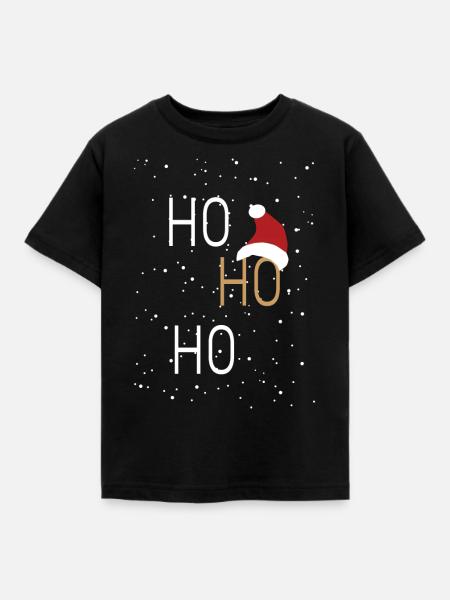 Weinachts-Ho Ho Ho - Kinder T-Shirt - Schwarz