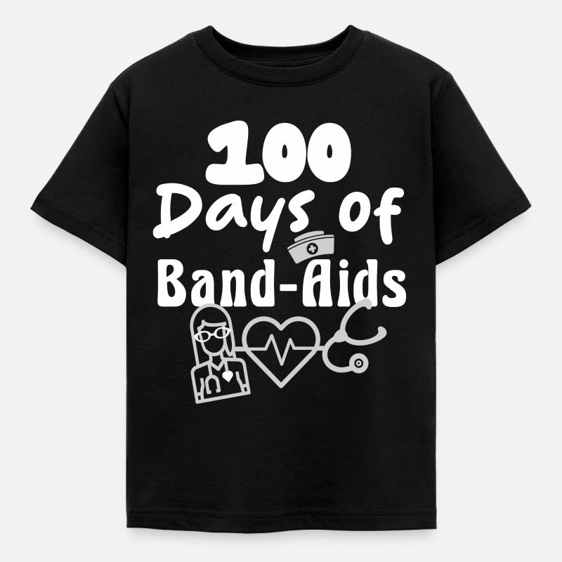 École de sciences infirmières 100 jours de pansements - T-shirt Enfant - noir