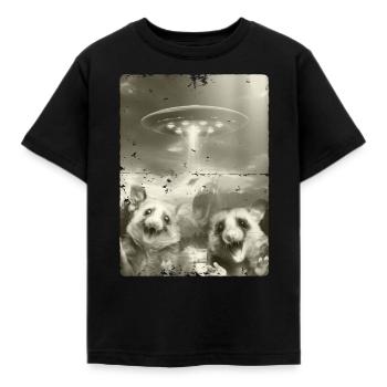 Opossums d’invasion d’ovnis extraterrestres - T-shirt Enfant - noir - Devant - AI Model Kid Female (0cm)
