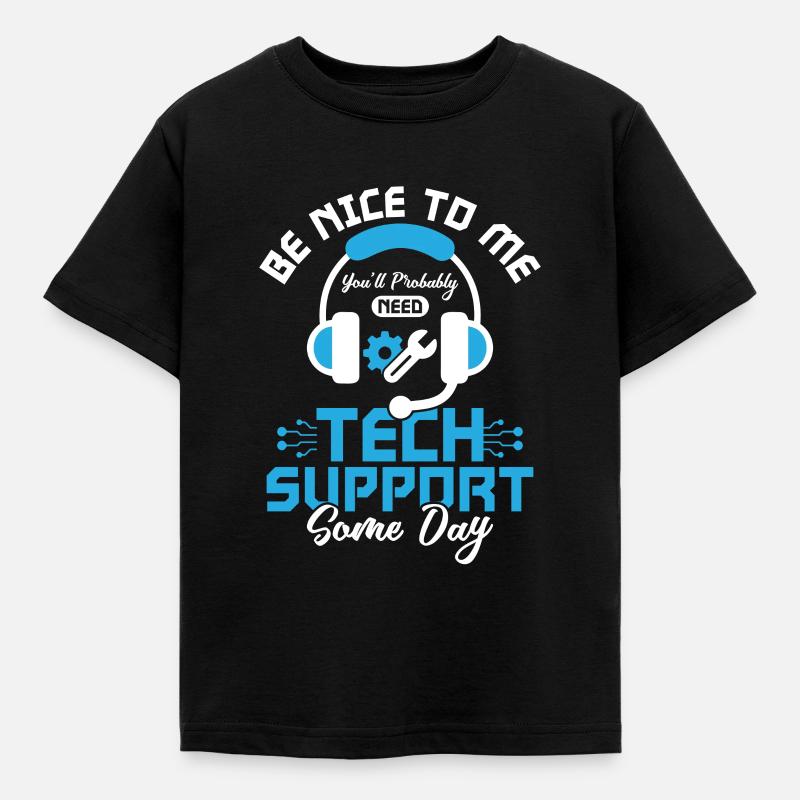 Before You Bother Me Tech Support Computer - Kids' T-Shirt - black