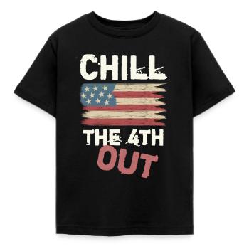 Drôle de dicton le 4 juillet - T-shirt Enfant - noir - Devant - AI Model Kid Female (0cm)