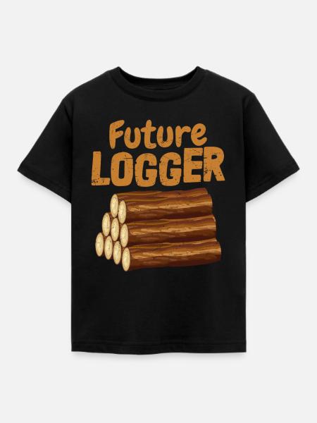 Future Logger Logging Lumberjack - Kinder T-Shirt - Schwarz