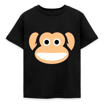 Cute Monkey Whole Face Ape Animal Primate Lover - Kids' T-Shirt - black - Front - AI Model Kid Female (0cm)