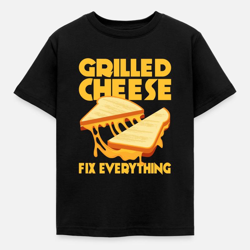 Grillet ost Fix Everything Sandwich Food - Børne-T-shirt - sort