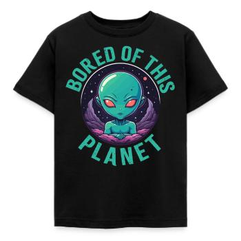 Marre de cette planète. - T-shirt Enfant - noir - Devant - AI Model Kid Female (0cm)