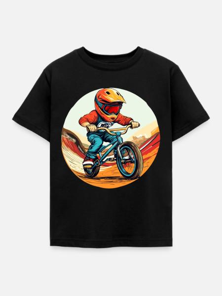BMX für Kinder - Kinder T-Shirt - Schwarz