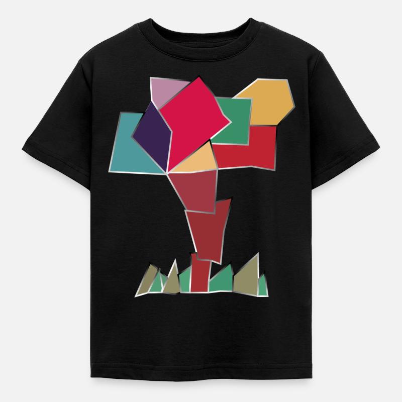 Happy tree - Kids' T-Shirt - black