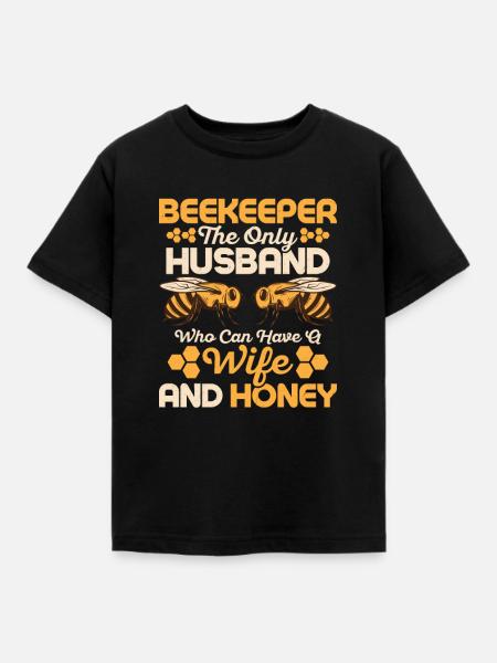 Beekeeper The Only Husband Apiarist - Kinder T-Shirt - Schwarz
