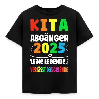 Kita Abgänger 2025 Legende Verlässt das Gelände - Kinder T-Shirt - Schwarz - Vorne - AI Model Kid Female (0cm)