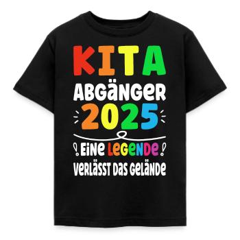 Kita Abgänger 2025 Legende Verlässt das Gelände - Kinder T-Shirt - Schwarz - Vorne - AI Model Kid Female (0cm)