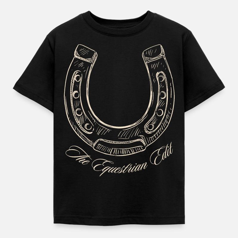 Fer à cheval L’Équitation Modifier - T-shirt Enfant - noir