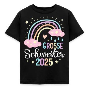 Big Sister Ich werde große Schwester 2025 - Kinder T-Shirt - Schwarz - Vorne - AI Model Kid Female (0cm)