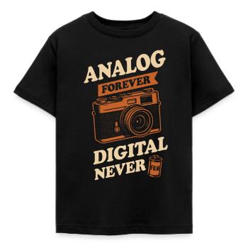 Retro Camera Club Analog Photography Film Roll - Kids' T-Shirt - black - Front - AI Model Kid Female (0cm)
