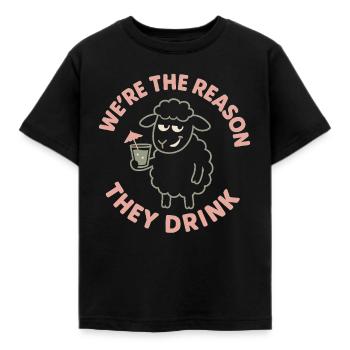 Drôle de mouton noir cousin famille excentrique - T-shirt Enfant - noir - Devant - AI Model Kid Female (0cm)