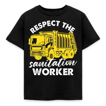 Respect The Sanitation Worker Design - Kids' T-Shirt - black - Front - AI Model Kid Female (0cm)