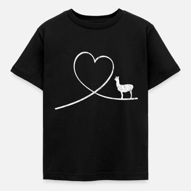 Llama Alpaca Animals Pet Gift Gift Idea - Kids' T-Shirt - black