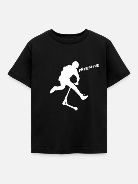 Freestyle-Roller - Kinder T-Shirt - Schwarz