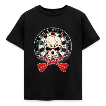 Fléchettes de fléchettes cadeau fléchettes flèche de lance crâne - T-shirt Enfant - noir - Devant - AI Model Kid Female (0cm)