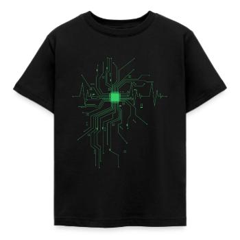 Informatiker Geschenk für Nerds und Computerfreaks - Kinder T-Shirt - Schwarz - Vorne - AI Model Kid Female (0cm)