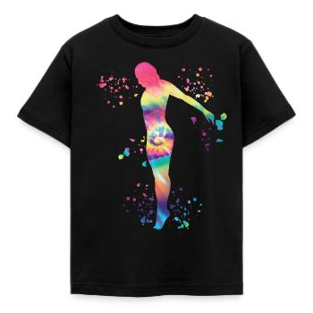 Diving, Synchronized Diving, Artistic Jumping - Kids' T-Shirt - black - Front - AI Model Kid Female (0cm)