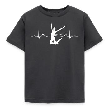 Rhythmic gymnastics - Kids' T-Shirt - dark grey - Front - AI Model Kid Female (0cm)