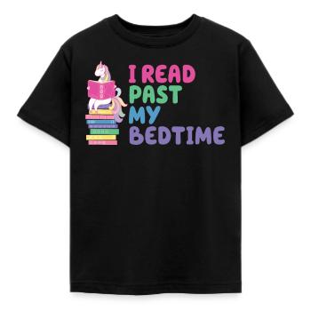 I read unicorn after bedtime - Kids' T-Shirt - black - Front - AI Model Kid Female (0cm)