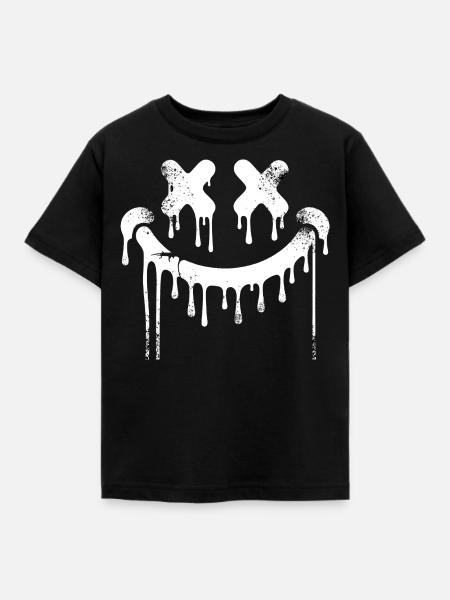 Graffiti Smile Urban Street Style Smilie Art - Kinder T-Shirt - Schwarz