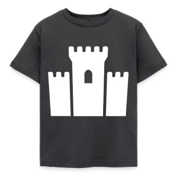 Castle - Kids' T-Shirt - dark grey - Front - AI Model Kid Female (0cm)