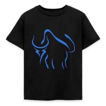 Büffel - Kinder T-Shirt - Schwarz - Vorne - AI Model Kid Female (0cm)