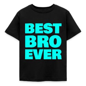 BEST BRO EVER - Kinder T-Shirt - Schwarz - Vorne - AI Model Kid Female (0cm)
