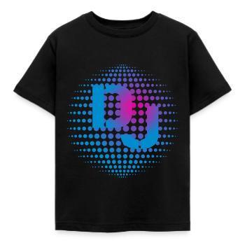 DJ Heartbeat Disco Ball - Kids' T-Shirt - black - Front - AI Model Kid Female (0cm)